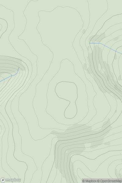 Thumbnail image for Hawthorn Hill [Welshpool to Hay-on-Wye] showing contour plot for surrounding peak